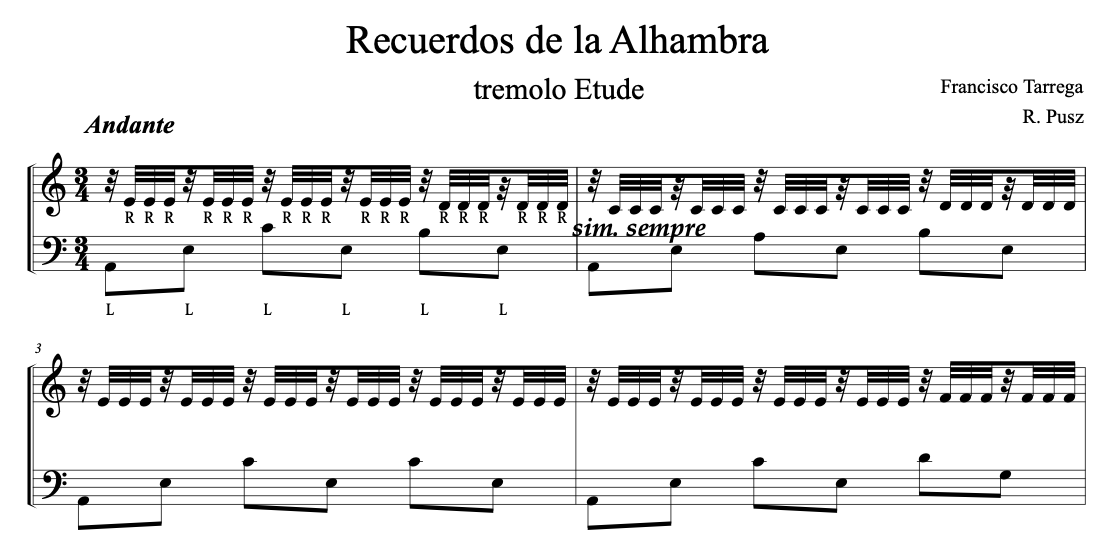 Recuerdos de la Alhambra (Marimba)