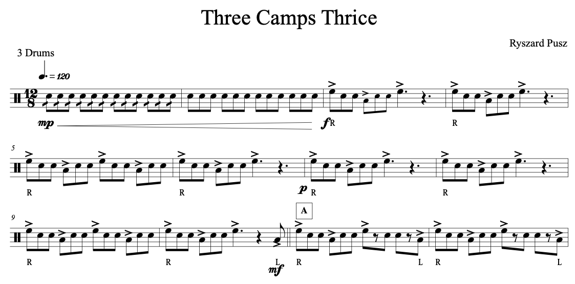 Three Camps Thrice (Multi-percussion)